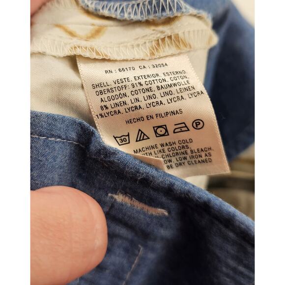 Meadow rue Anthropologie linen blend geometric window pane neutral EUC 6 shorts - Picture 9 of 10